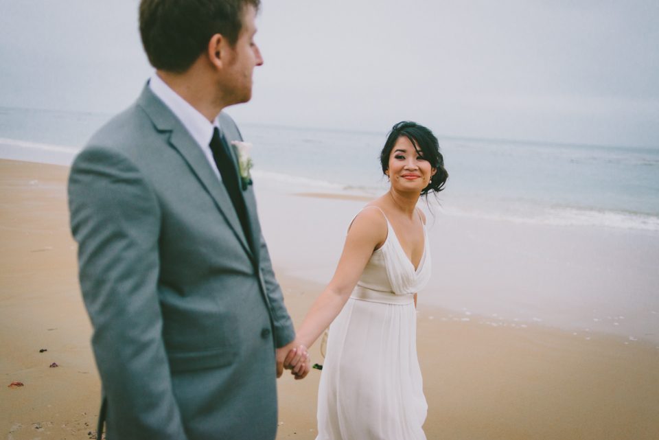 Monterey Beach Wedding Couple