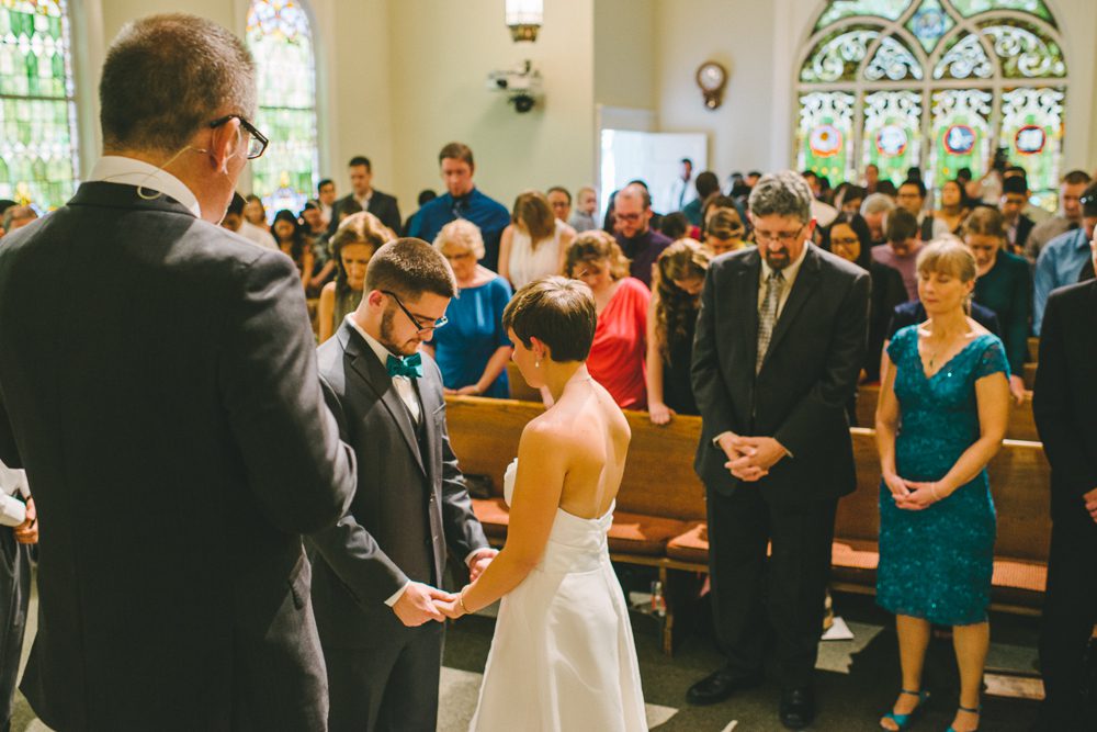 prayer during wedding ceremony