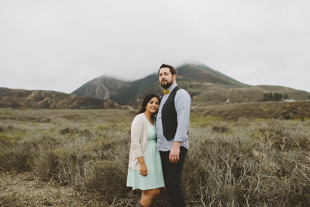 couple at an overcast montana de oro