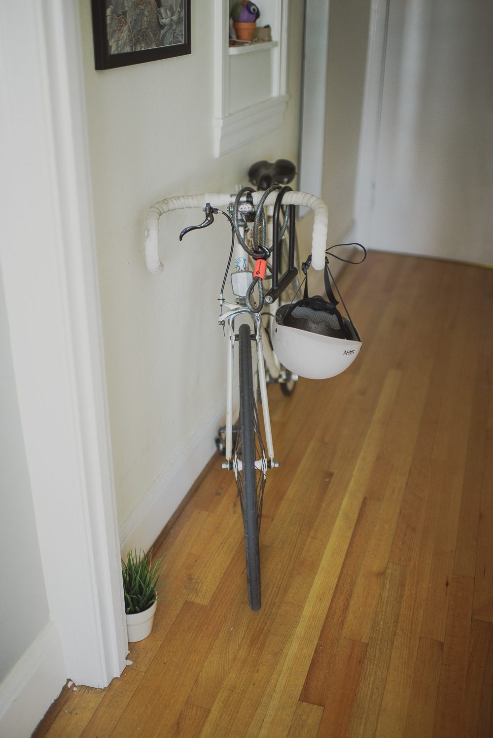 road bike in the apartment 