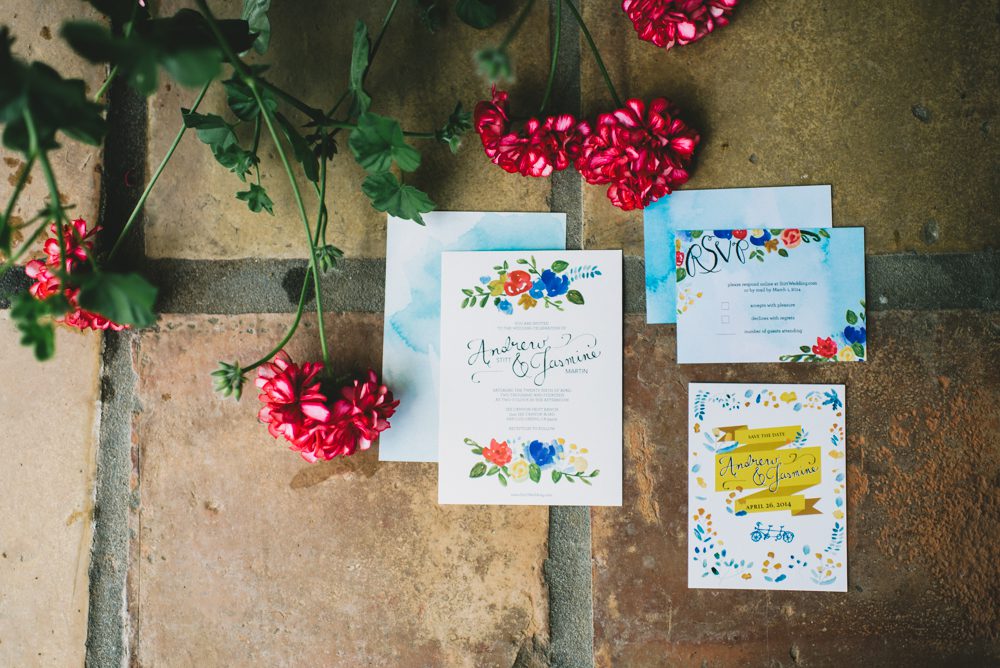 Hand-painted invitations