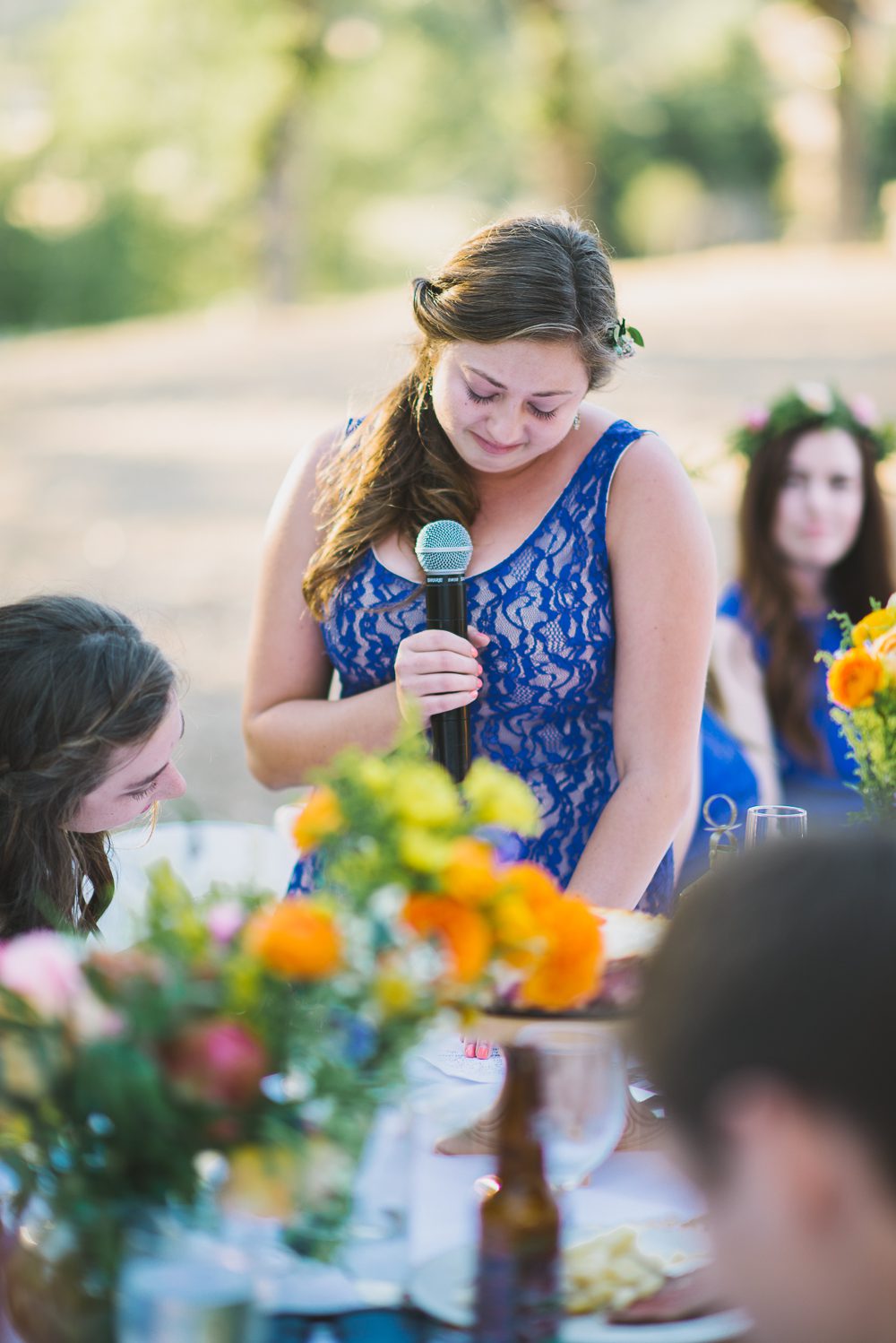 maid of honor giving her speech