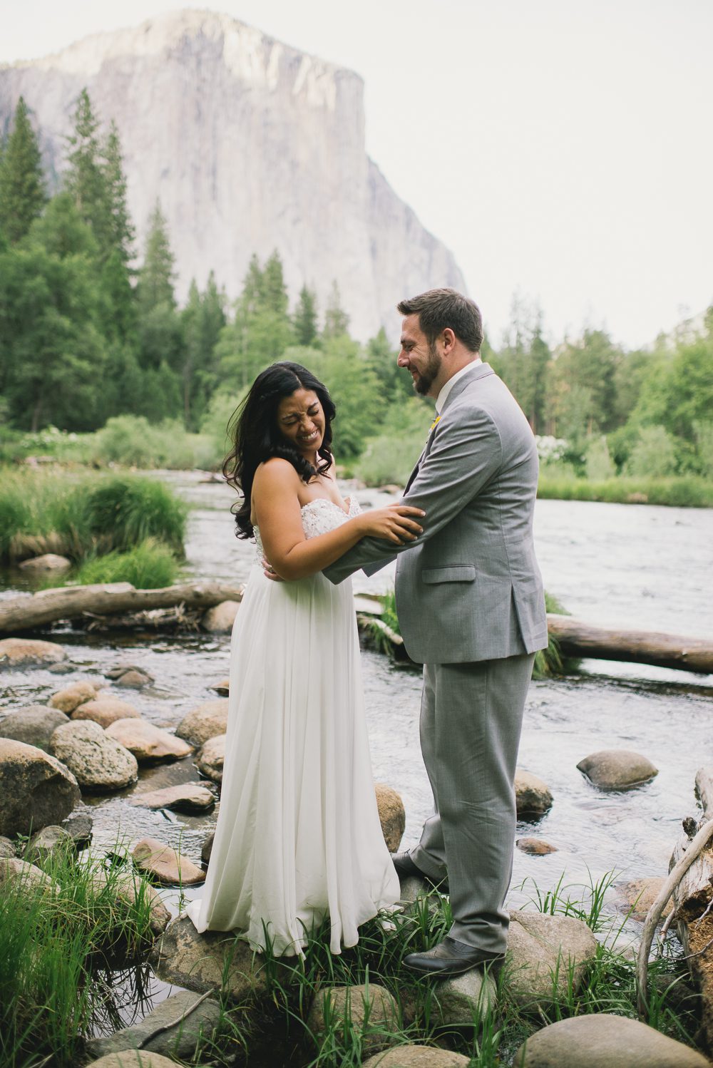 Bride and Groom at Yosemite Wedding