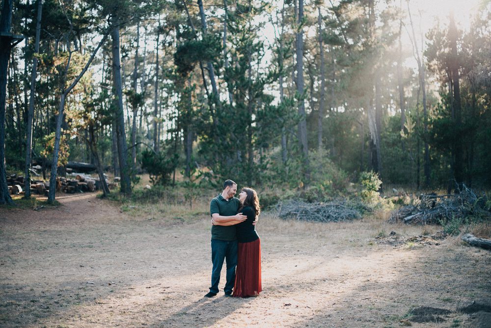 couple in open field at camp yeager