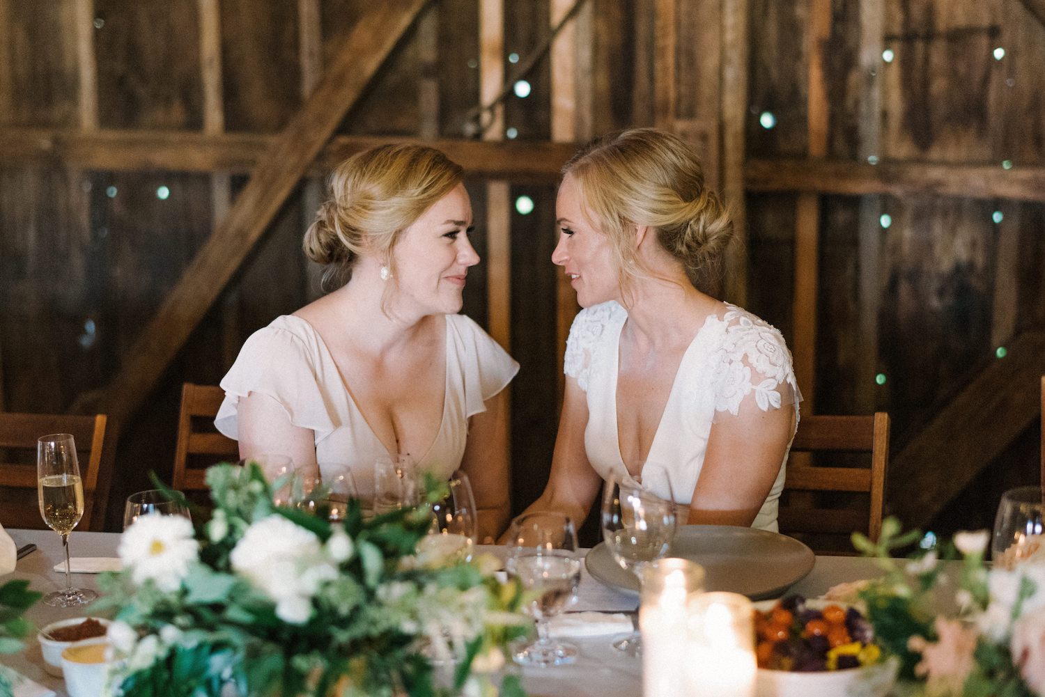 Peppertree Ranch Wedding, Bride and maid of honor