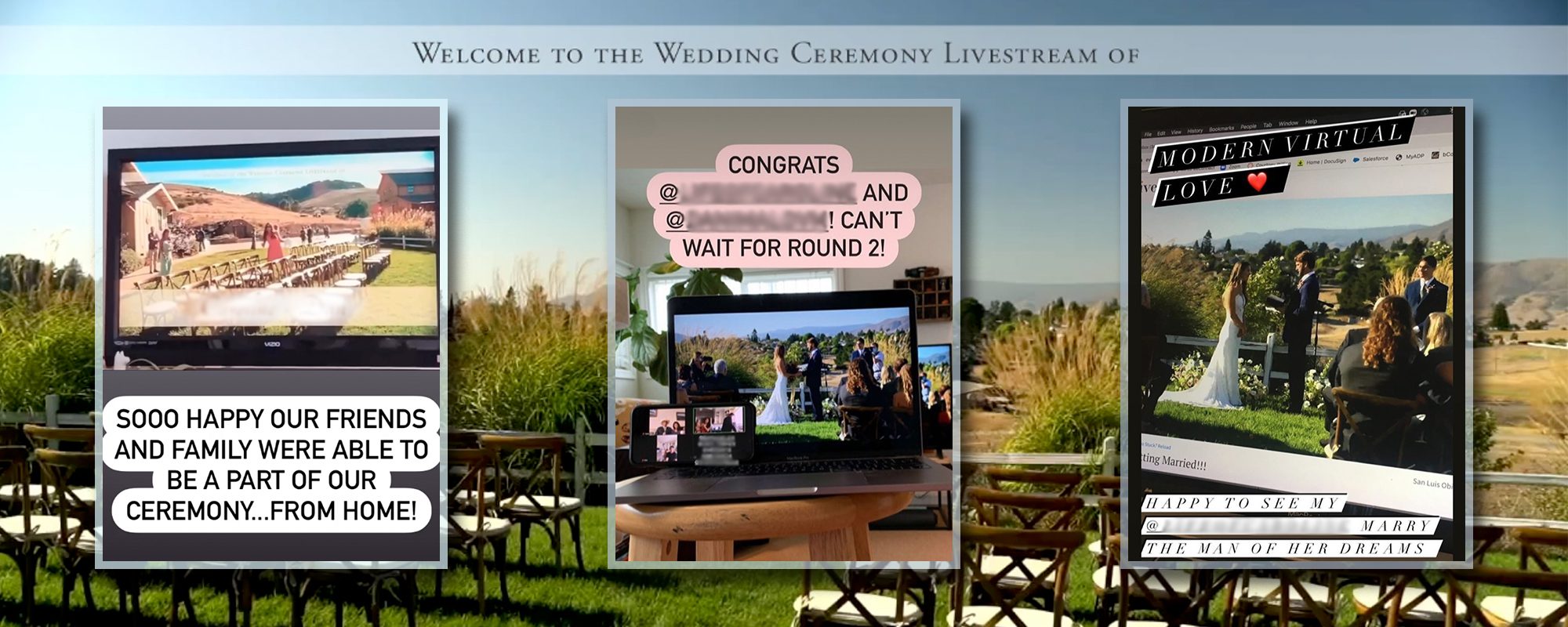 live stream instagram stories about wedding