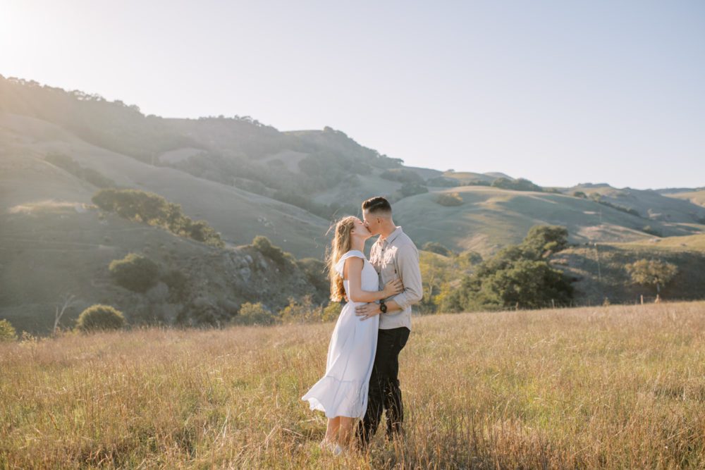 Couple at Johnson Ranch for engagement session with San Luis Obispo Wedding Photographer, Tina Loveridge
